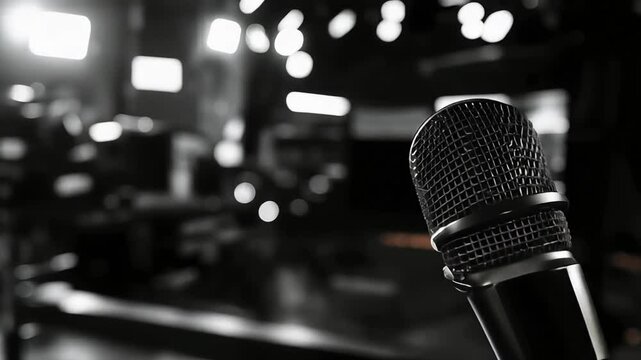 Professional Studio Microphone in Action