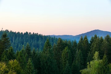 sunset in the mountains