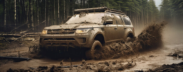 Off road expedition to the villages through mad roads. off road in action