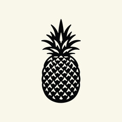 pineapple silhouette design vector art illustration