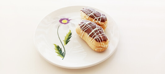 tiny chocolate eclairs cake dessert