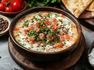 Çorba (A Corba). The most popular Turkish dishes. Turkish soup, often made with lentils (mercimek...