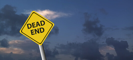 Vector Dead End Road Sign