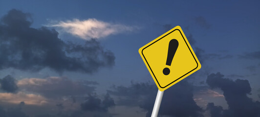 Hurricane Idalia warning sign against a powerful stormy background with copy space. Dirty and...