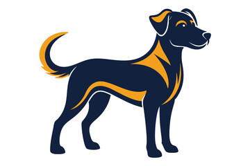 A friendly and loyal dog silhouette B.eps