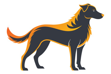 A friendly and loyal dog silhouette A.eps