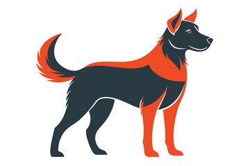 A friendly and loyal dog silhouette D.eps