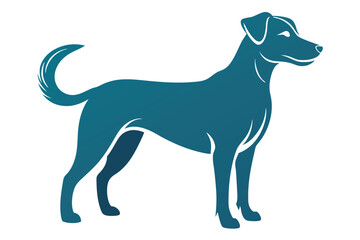 A friendly and loyal dog silhouette H.eps