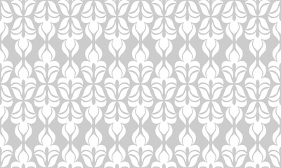 Abstract pattern in Arabian style. Seamless vector background. Gray and white texture.