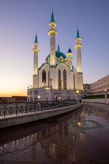 View of the Kul Sharif Mosque on a September evening. Kazan. Republic of Tatarstan, Russia