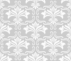 Floral seamless pattern with baroque style ornament. Modern stylish texture. vector background.