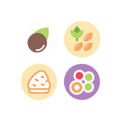 Food vector icon collection