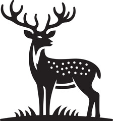 Hand drawn animal silhouette illustration