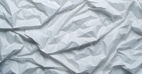 Obraz premium White crumpled wrinkled paper texture background image