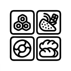 Food vector icon collection