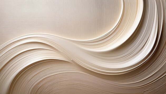 Neutral white curved paint texture, soft quiet luxury concept. Abstract background texture. 