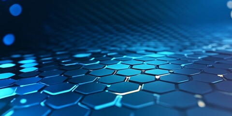 Fototapeta premium Dynamic Hexagonal Pattern Transitioning from Focus to Blur, Perfect for Clarity and Innovation Showcases