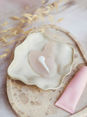 Anti-Age Face Cream and Gua Sha Stone