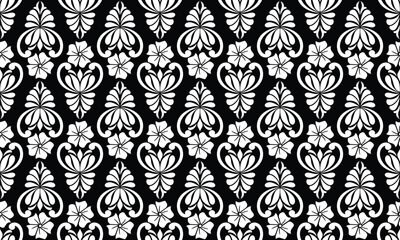 Abstract pattern in Arabian style. Seamless vector background. Black and white texture.