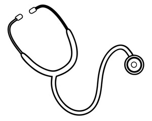 Stethoscope line art vector icon,Suitable for Doctor, Clinic, Medical Tools Icon