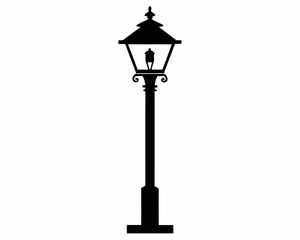 Street Lamp Post silhouette vector