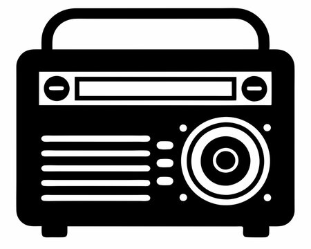 recommend clip art: Vintage Radio  silhouette icon,old Radio  silhouette