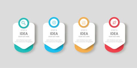 Modern Colorful Infographic Steps