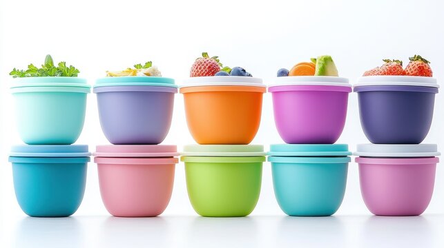 Versatile Reusable Silicone Stretch Lids for Food Storage in Refrigerator, Covering Various Bowls with Ease