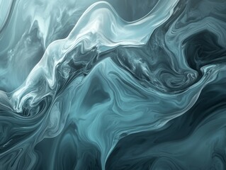 Obraz premium Elegant Ethereal Fluid Abstract Background with Captivating Swirling Waves and Shapes