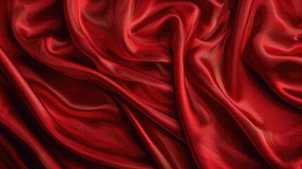 Obraz premium Dark red silk background in close up view
