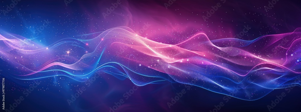 Wall mural abstract cosmic waves