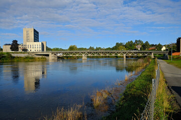 Begna River in Hønefoss, Buskerud, Norway