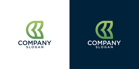 letter B abstract geometry monogram logo vector design