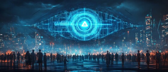 Obraz premium Eyes of the Algorithm, Digital Rights and Ethical AI