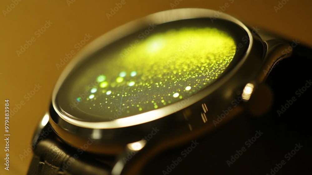 Aufkleber a modern smartwatch showcases a colorful and intricate digital display, highlighting its advanced fe