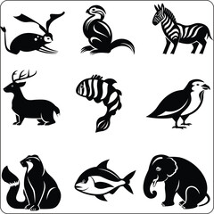 Fototapeta premium set of animals icons