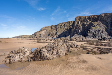 Eliza beach walk from Sandymouth Cornwall