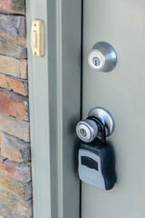 Real Estate Key Lock Holder On Doorknob