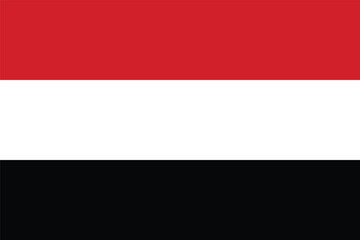 Yemen national official flag in correct standard colors, proportions vector illustration isolated design for Unity Day 22 May, National day, Independence Day 30 November, Liberation Day 14th October