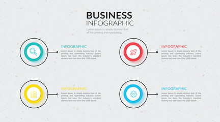 Infographic Business Concept with 4 options, parts, steps