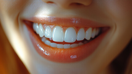 Fototapeta premium Close-Up of a Bright and Healthy Smile
