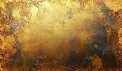 Obraz premium Decorative bright yellow wall paper with gold texture or metallic gold foil