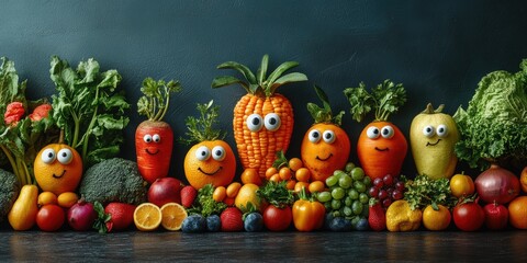 Discover the charming metropolis where vegetables and fruits have faces and unique traits