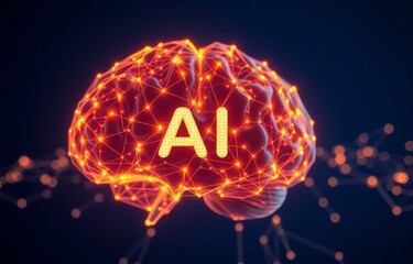 Ai technology abstract background.