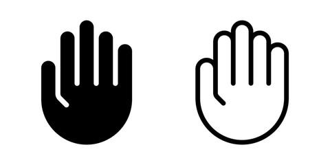 Stop icon set. flat illustration of vector icon on white background