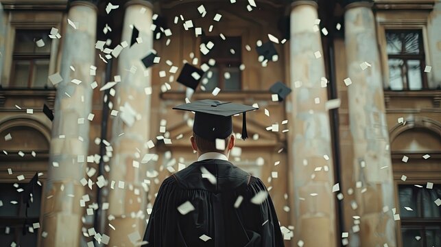 Graduation. Congratulations on the day of graduation at the university