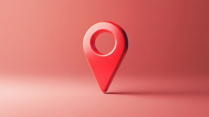 Fototapeta premium Blue pin icon with a round cutout represents location and navigation. Ideal for maps, travel guides, geolocation apps, tourism, and directions. Clean, minimalist vector style. 