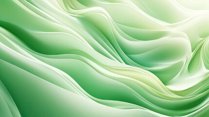 Fototapeta premium A vibrant green abstract background with soft waves and gentle gradients, creating a fresh and natural aesthetic.