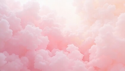 Fototapeta premium dreamy glowing light through pastel pink mist, abstract serene scene