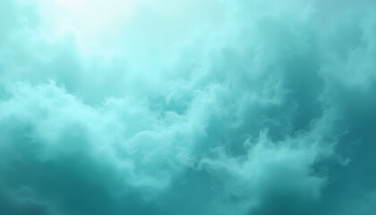Fototapeta premium abstract background swirling mist soft turquoise with copy space